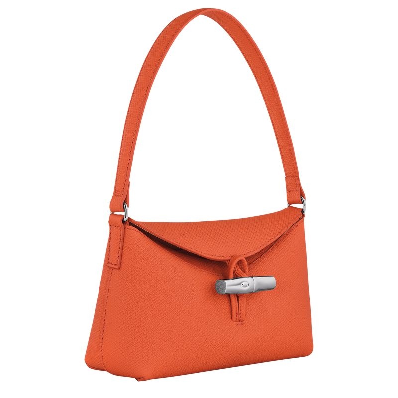 Orange Longchamp Roseau S Women's Hobo Bag | 4269-HGOSB