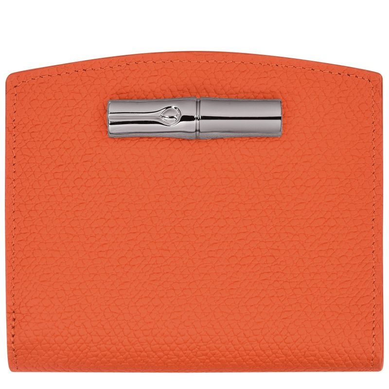 Orange Longchamp Roseau Women\'s Wallet | 6451-LXMRA