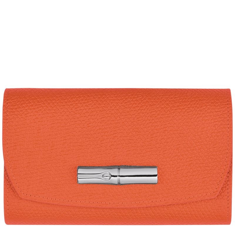 Orange Longchamp Roseau Women\'s Wallet | 8124-XTDQA