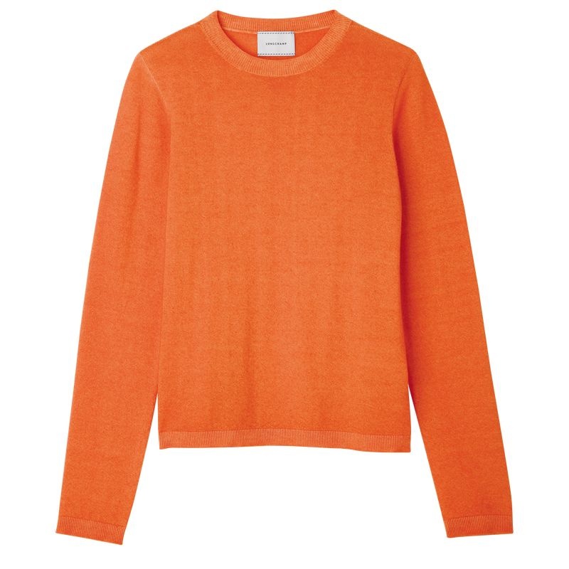 Orange Longchamp Women\'s Sweaters | 9207-WSCTU