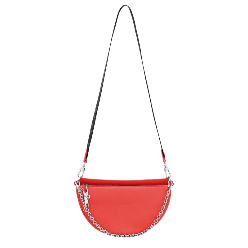 Red Longchamp Smile S Women's Shoulder Bags | 0528-SKZPE