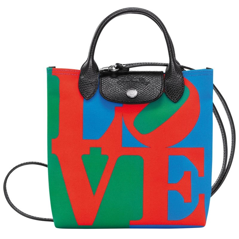 Red / Navy Longchamp x Robert Indiana XS Women\'s Crossbody Bags | 1980-AMQFB