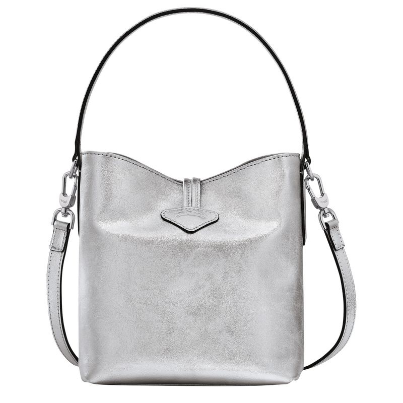 Silver Longchamp Roseau XS Women's Bucket Bags | 7231-GKZHE