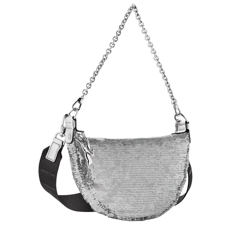 Silver Longchamp Smile S Women's Shoulder Bags | 4603-EHPCM