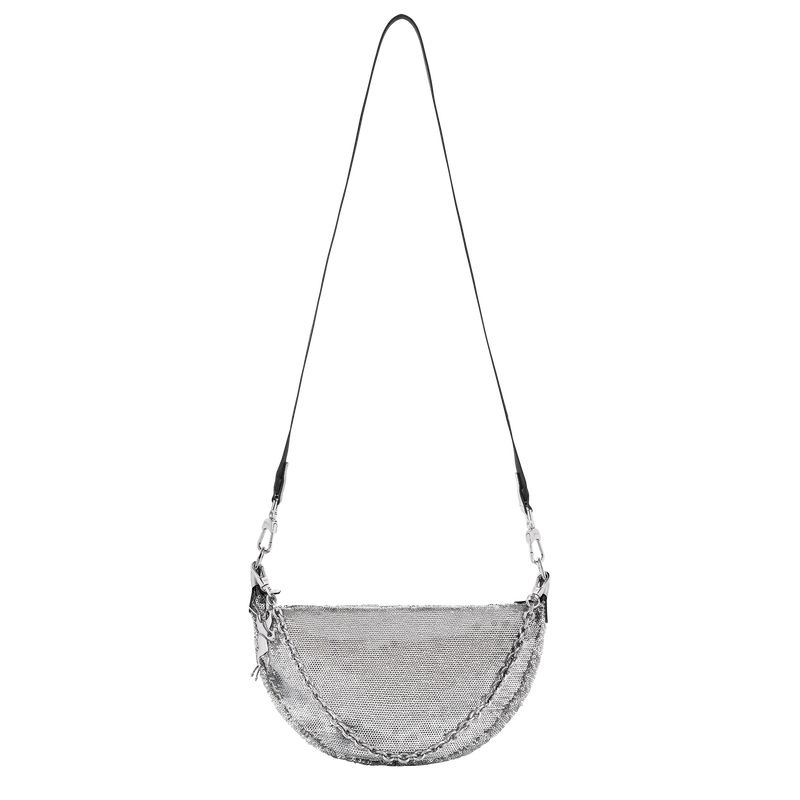 Silver Longchamp Smile S Women's Shoulder Bags | 4603-EHPCM