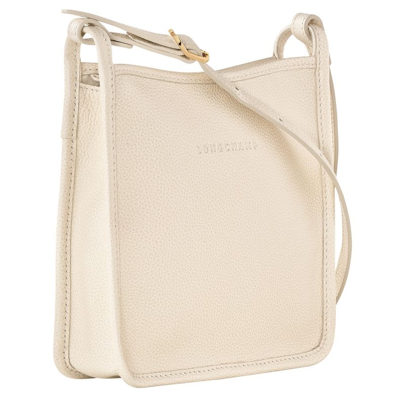 White Longchamp Le Foulonné S Women's Crossbody Bags | 9042-ICFQM