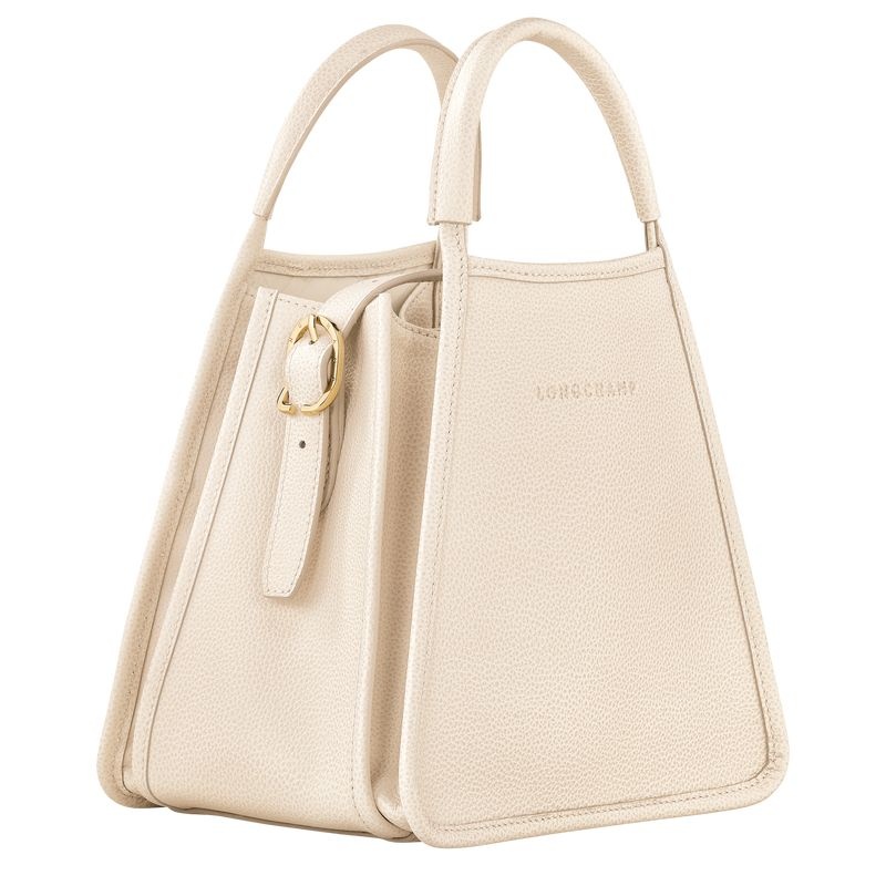 White Longchamp Le Foulonné S Women's Handbag | 8256-ZJNCK