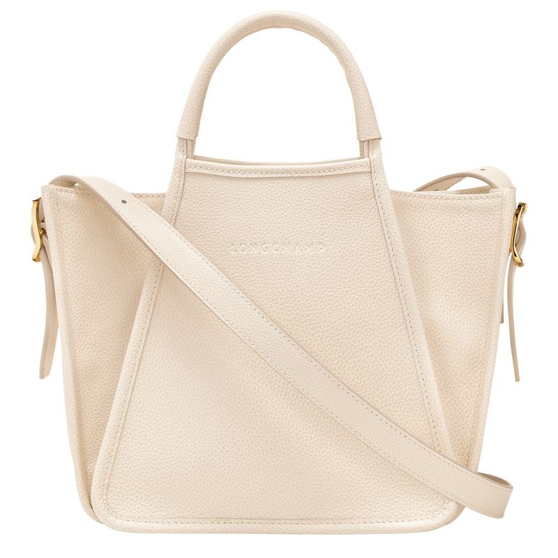 White Longchamp Le Foulonné S Women's Handbag | 8256-ZJNCK