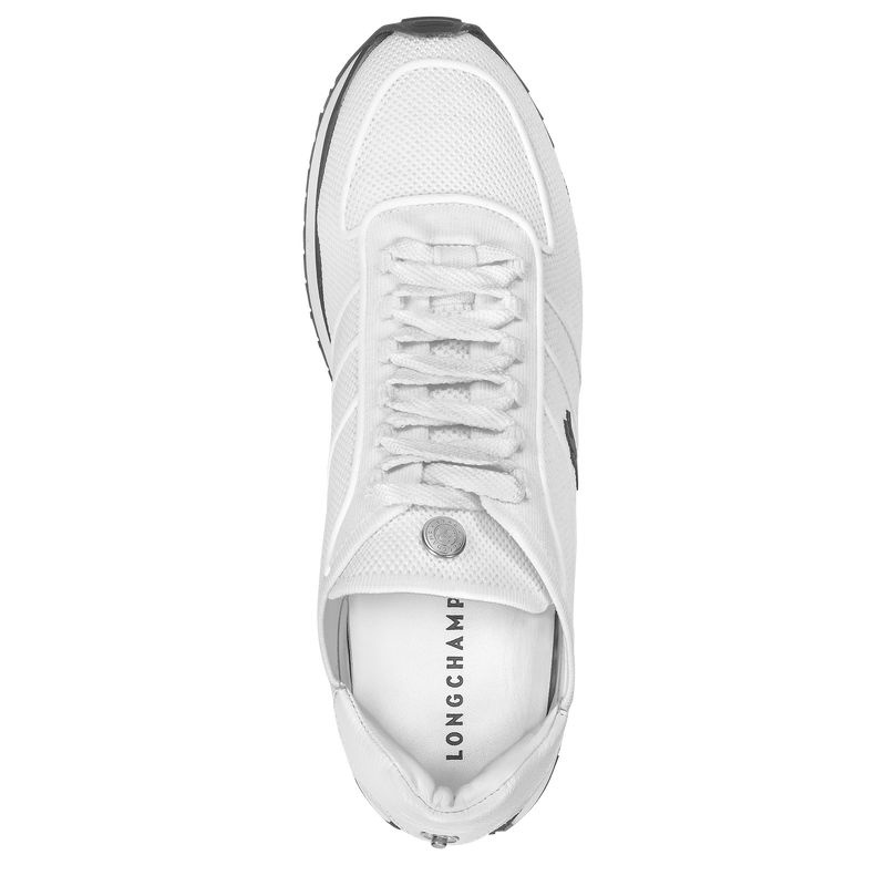 White Longchamp Le Pliage Collection Women's Sneakers | 5397-ERWSI