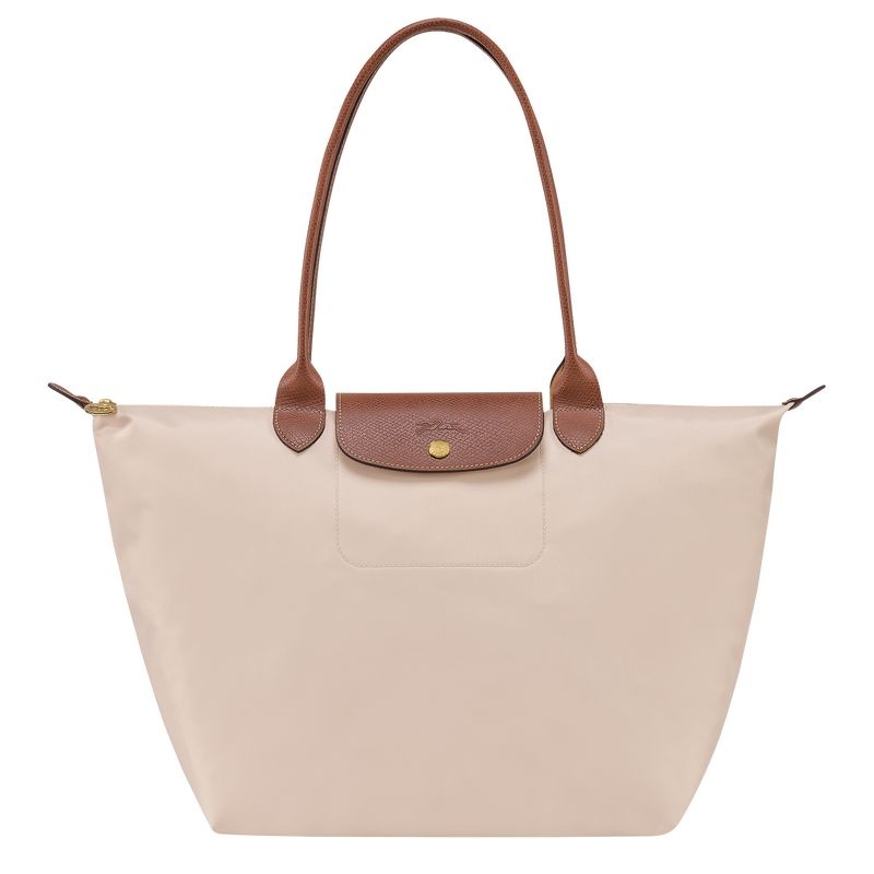 White Longchamp Le Pliage Original L Women\'s Tote Bags | 8315-RINWD