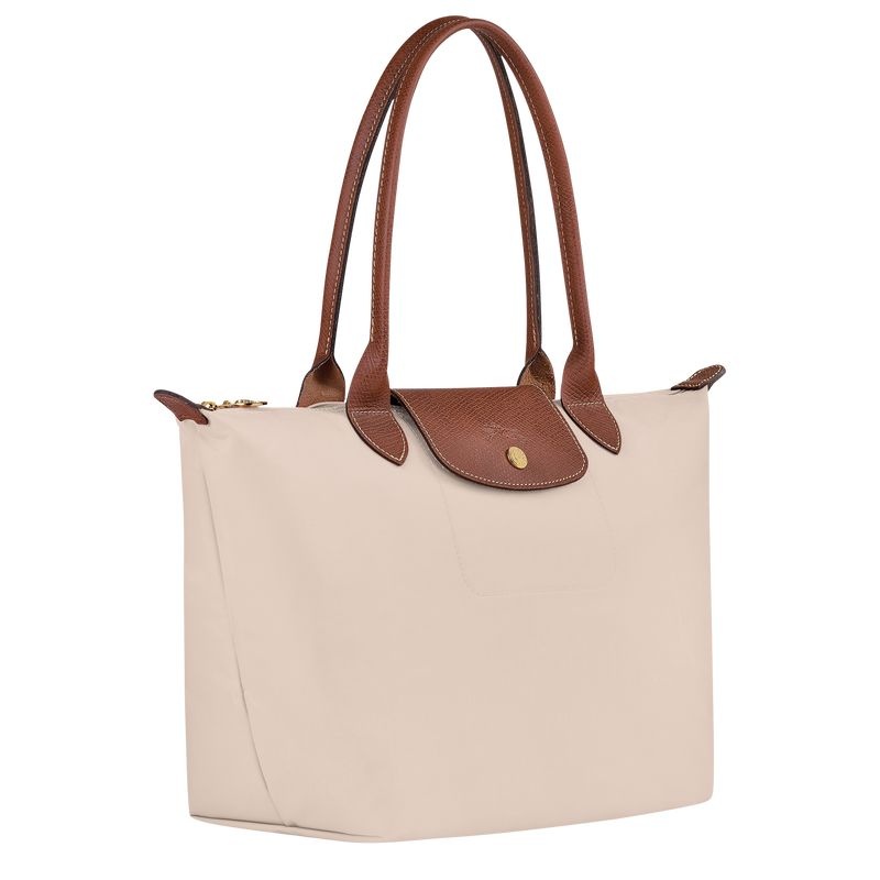 White Longchamp Le Pliage Original M Women's Tote Bags | 0146-XHLCY