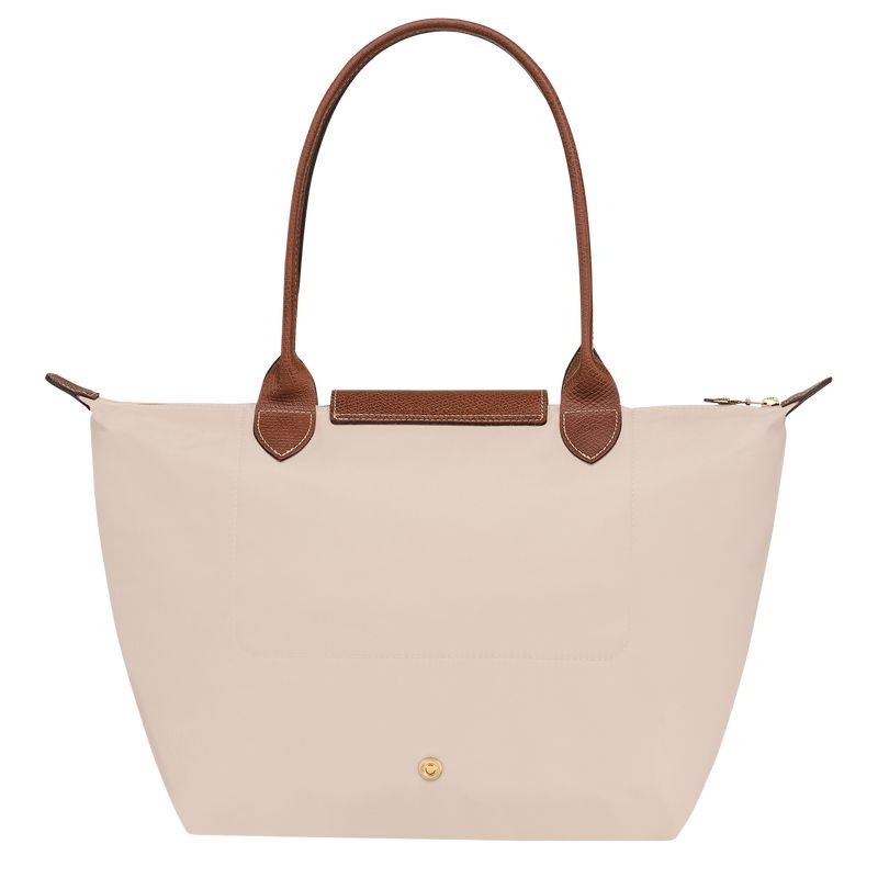 White Longchamp Le Pliage Original M Women's Tote Bags | 0146-XHLCY