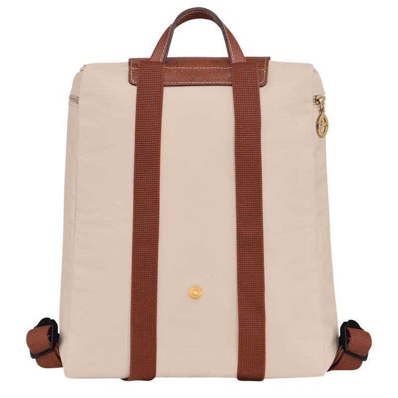 White Longchamp Le Pliage Original M Women's Backpacks | 2765-QFEMB