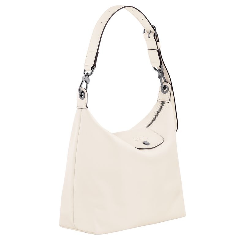 White Longchamp Le Pliage Xtra M Women's Hobo Bag | 9736-TZVUW