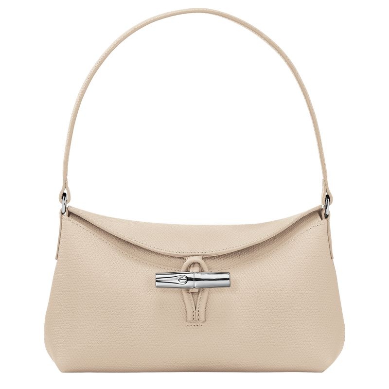 White Longchamp Roseau S Women\'s Hobo Bag | 6412-VTIQJ