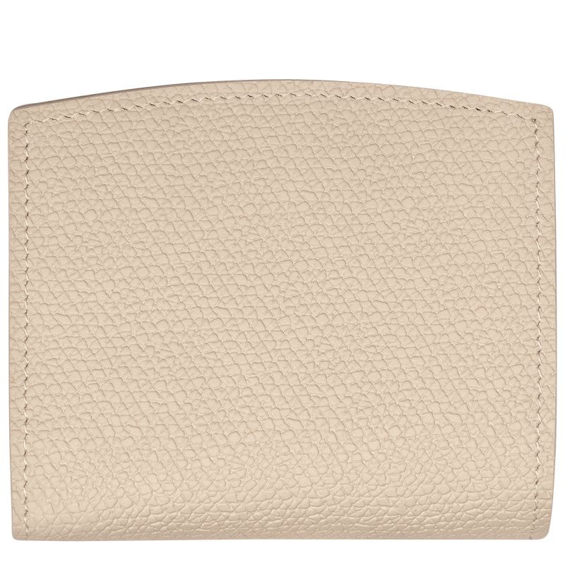 White Longchamp Roseau Women's Wallet | 0438-VLEIQ