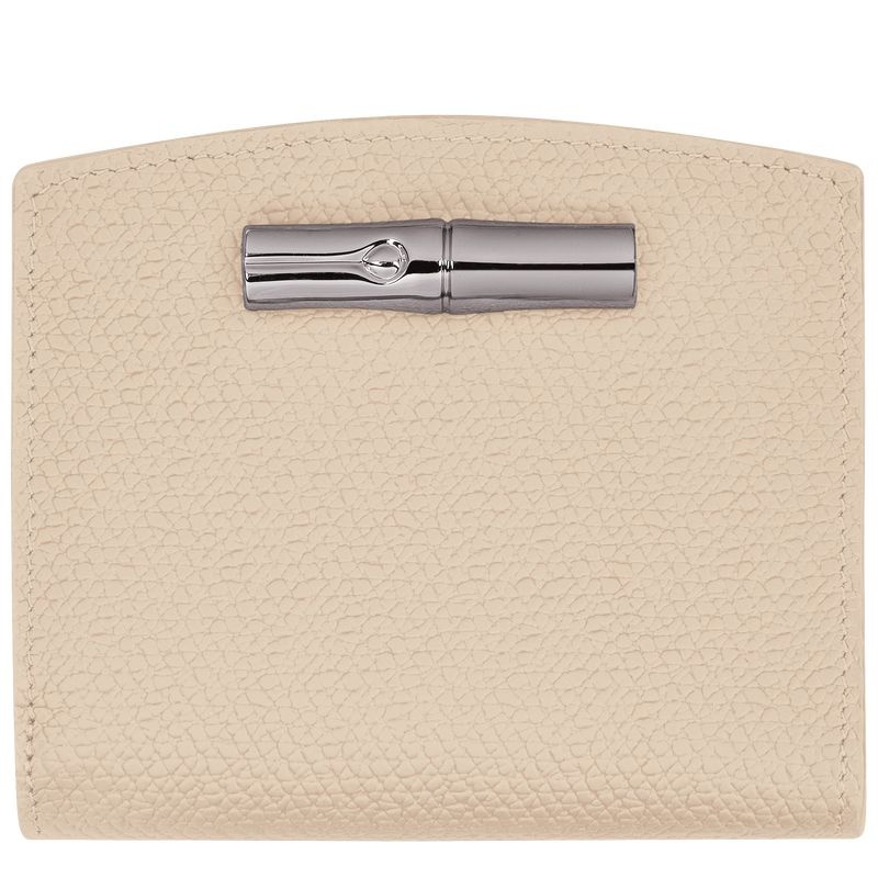 White Longchamp Roseau Women\'s Wallet | 0438-VLEIQ