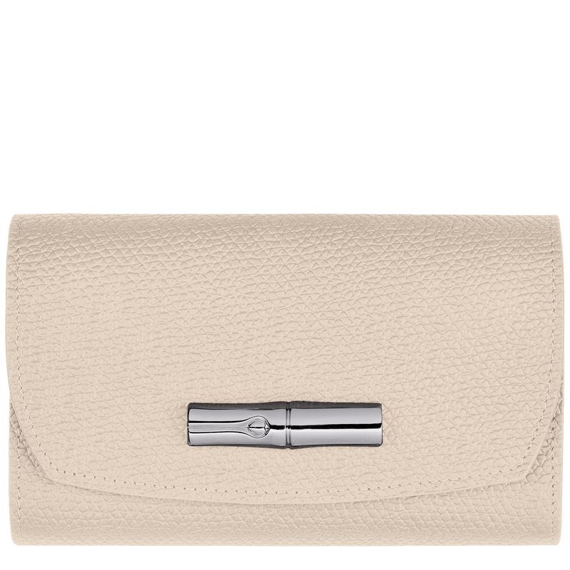 White Longchamp Roseau Women\'s Wallet | 6901-IXWOY