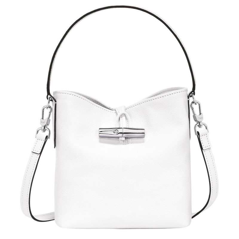 White Longchamp Roseau XS Women\'s Bucket Bags | 0685-CLSPA