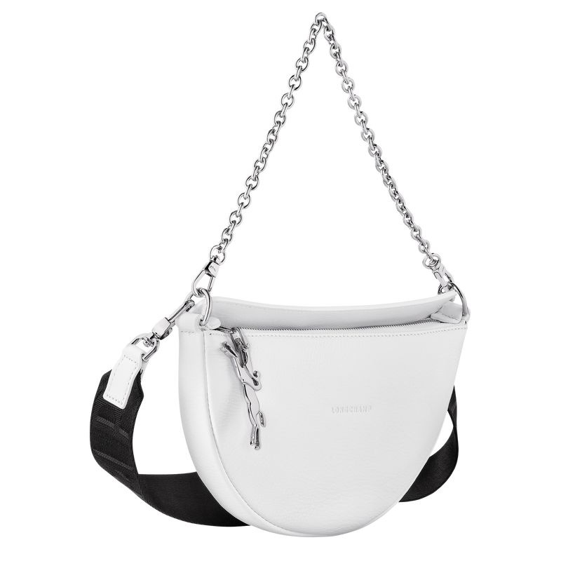 White Longchamp Smile S Women's Shoulder Bags | 2094-NABIS