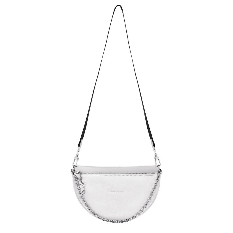 White Longchamp Smile S Women's Shoulder Bags | 2094-NABIS