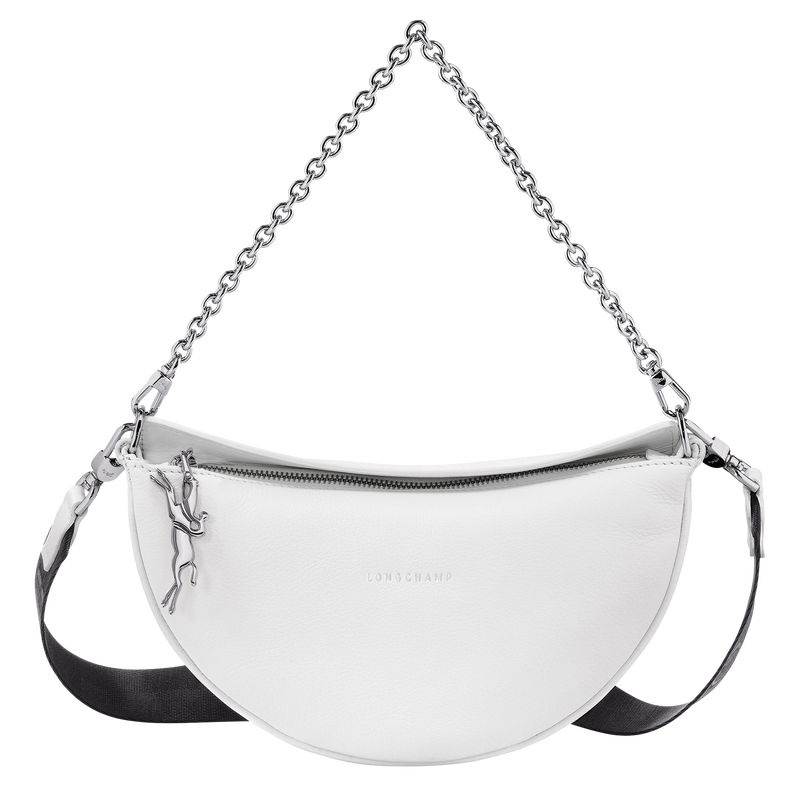 White Longchamp Smile S Women\'s Shoulder Bags | 2094-NABIS